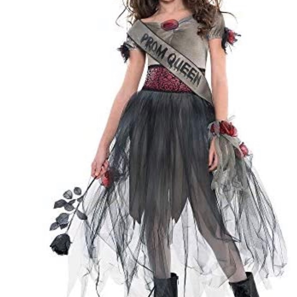 🧟‍♀️ Prom Corpse - Zombie Queen Costume - Child size Large